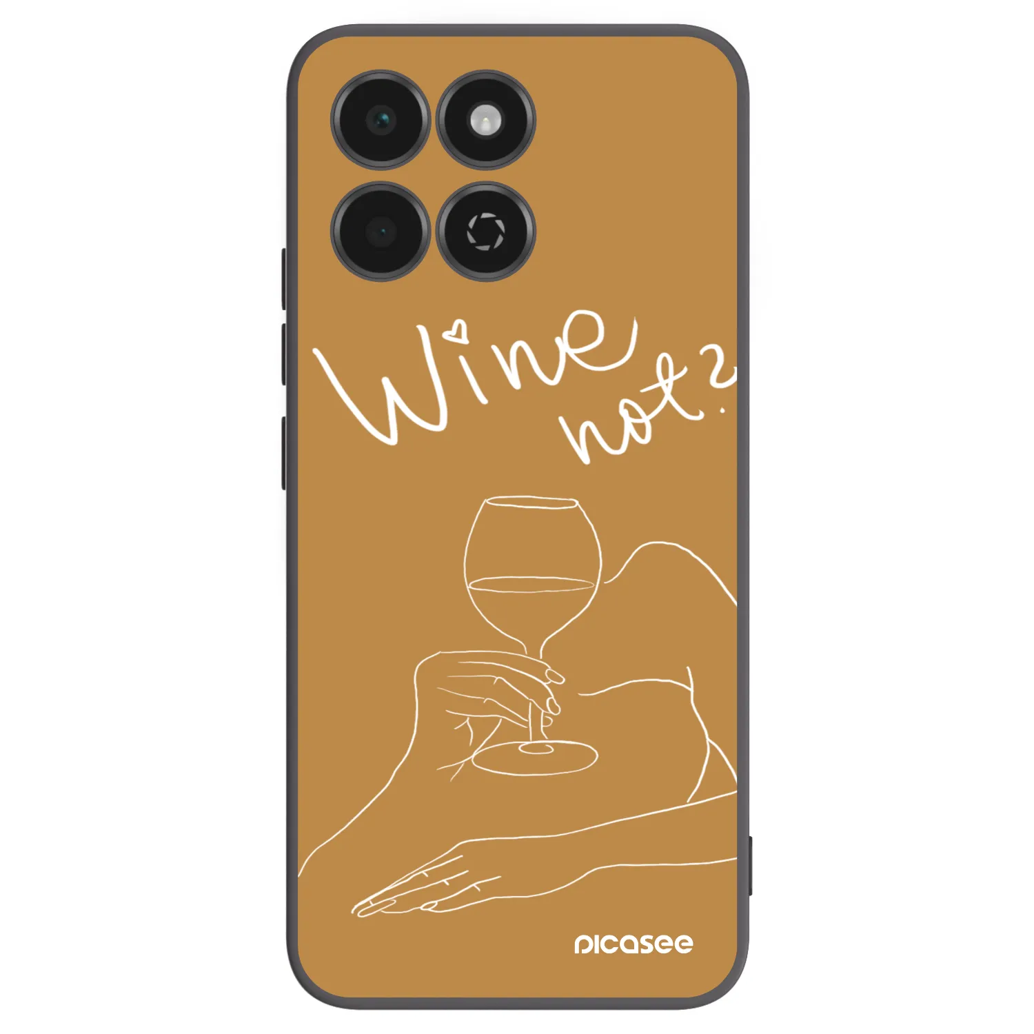 Picasee silikonový černý obal pro Honor 200 Smart 5G - Wine not
