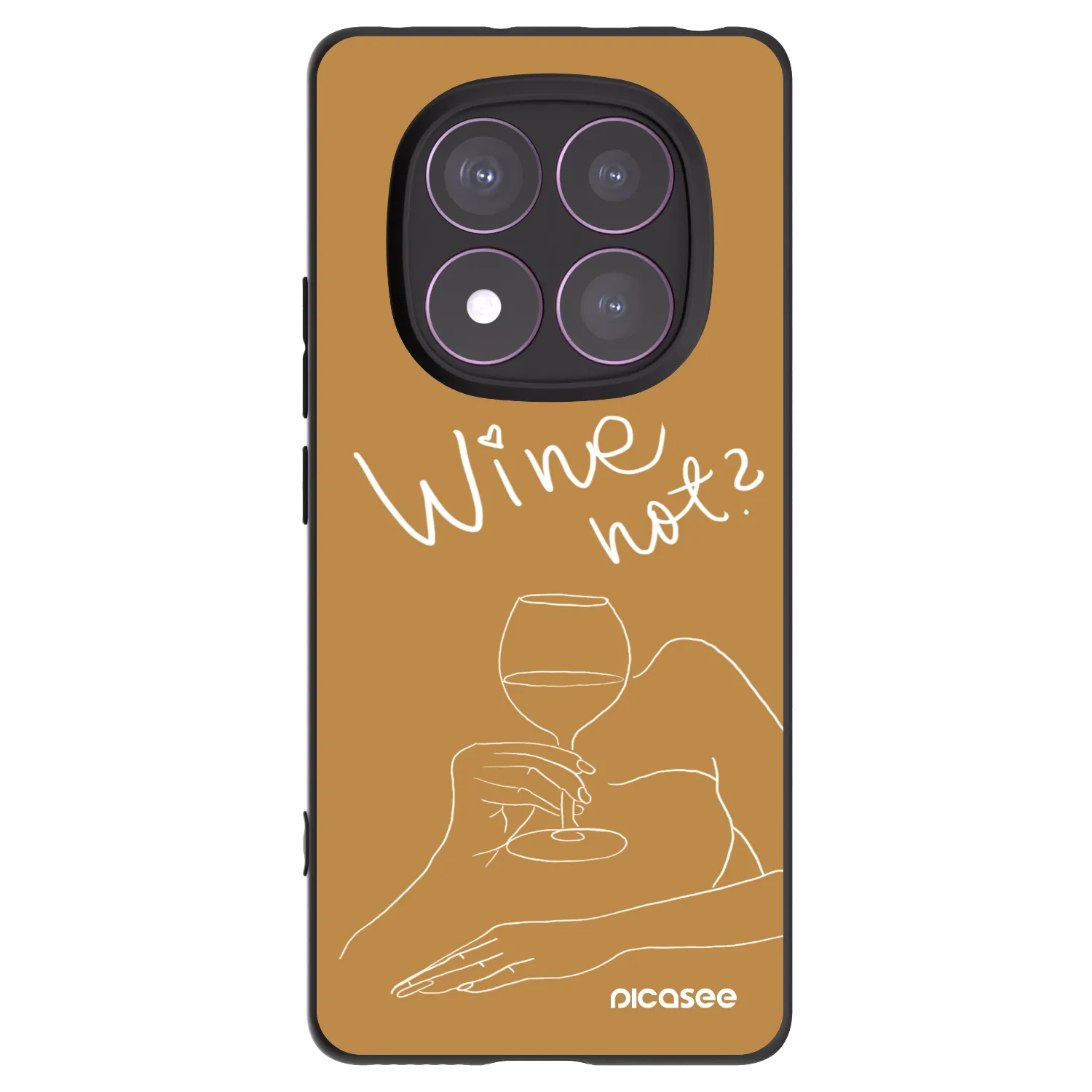 Picasee silikonový černý obal pro Xiaomi Redmi Note 14 Pro 4G - Wine not