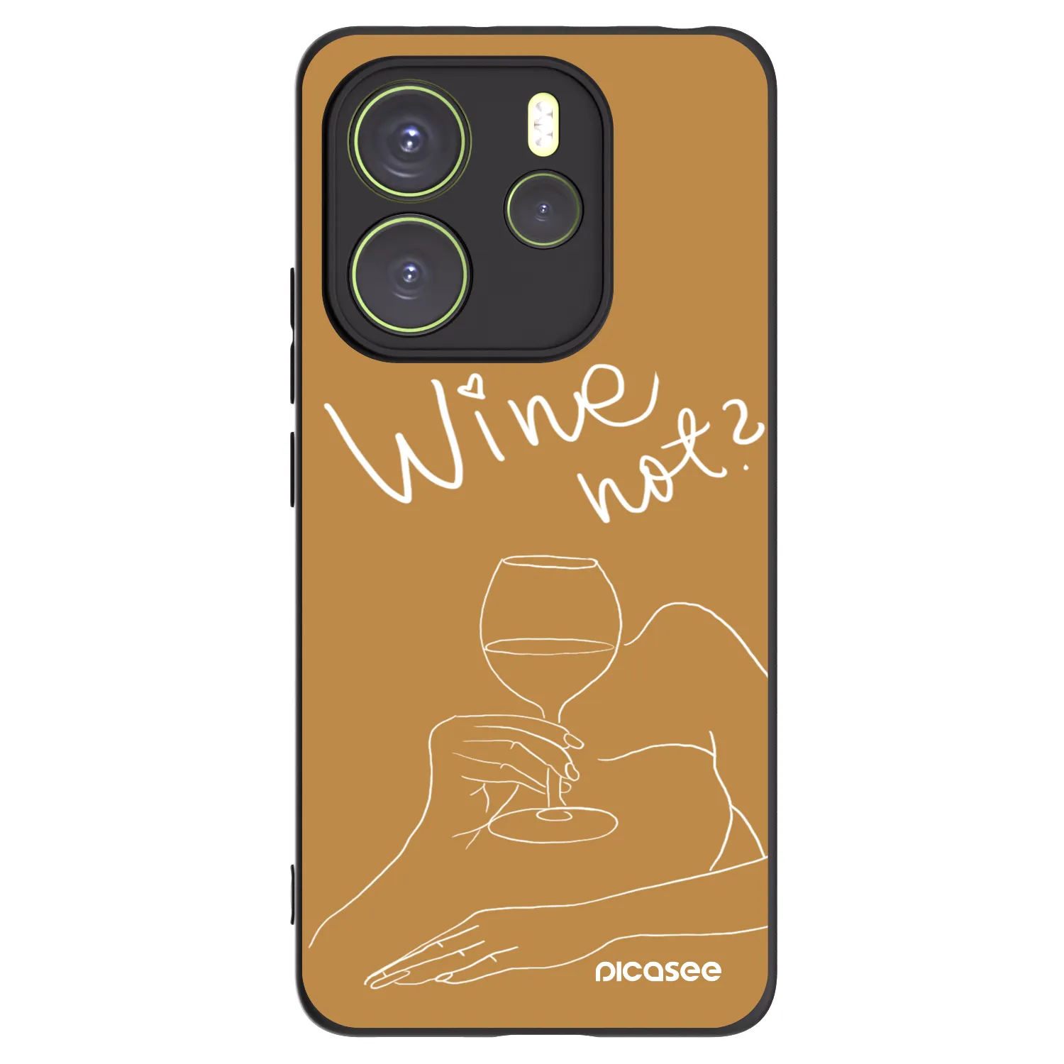 Picasee silikonový černý obal pro Xiaomi Redmi Note 14 4G - Wine not