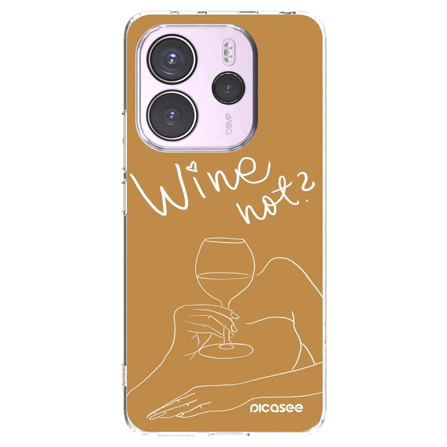 Picasee silikonový průhledný obal pro Xiaomi Redmi Note 14 4G - Wine not