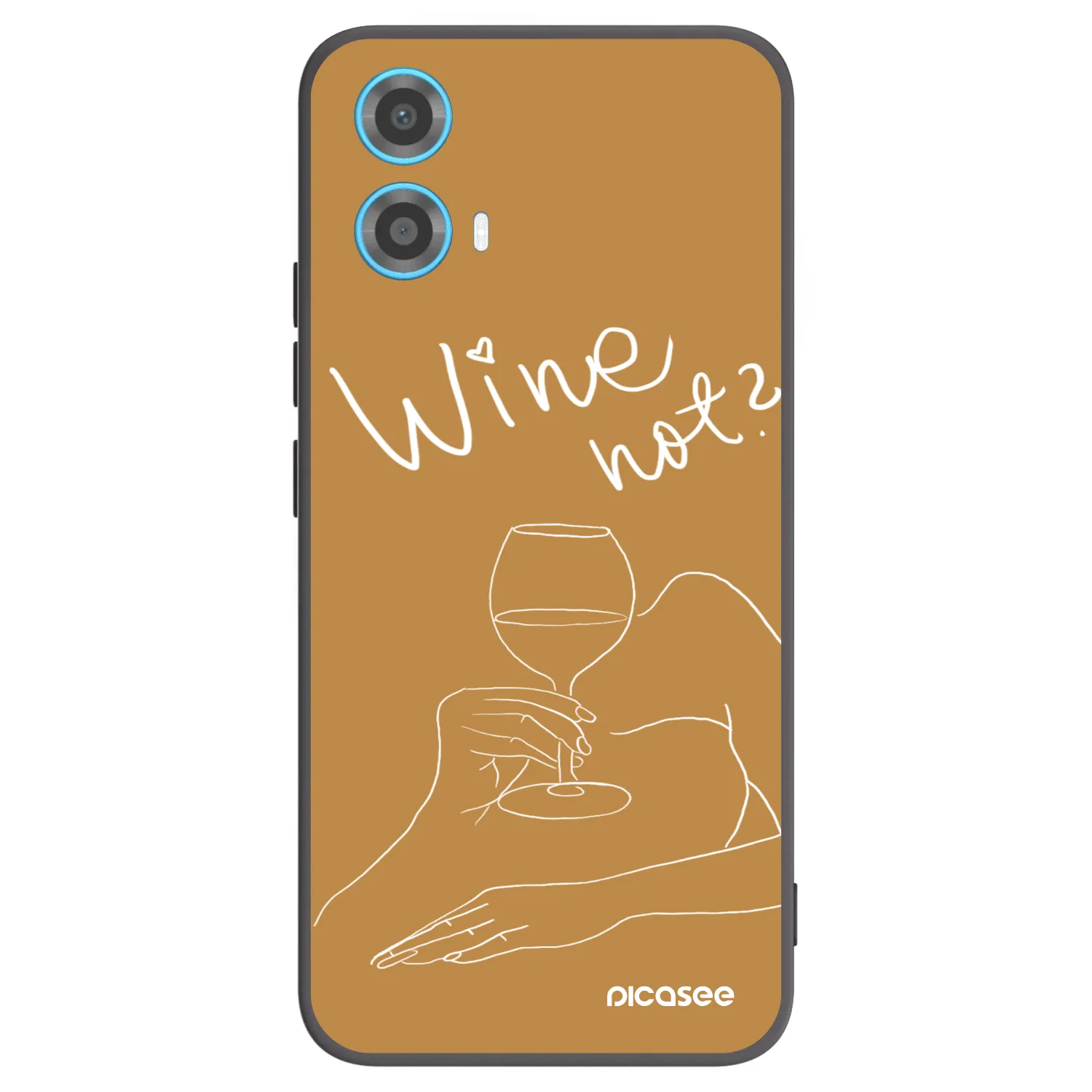 Picasee silikonový černý obal pro Motorola Moto G34 5G - Wine not