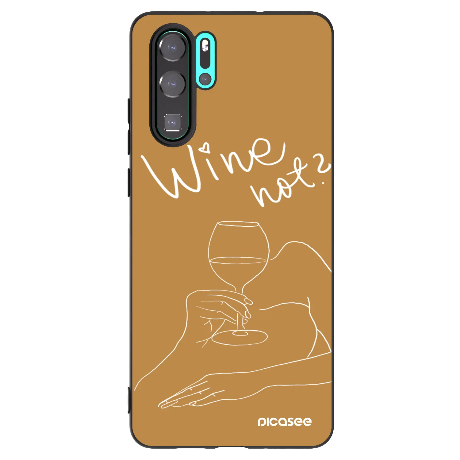 Picasee silikonový černý obal pro Huawei P30 Pro - Wine not