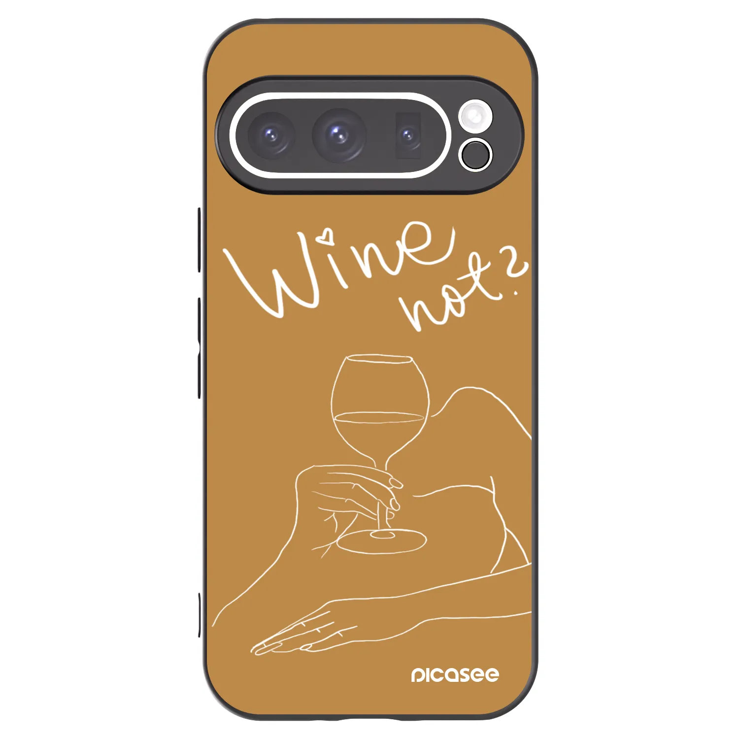Picasee silikonový černý obal pro Google Pixel 9 Pro - Wine not