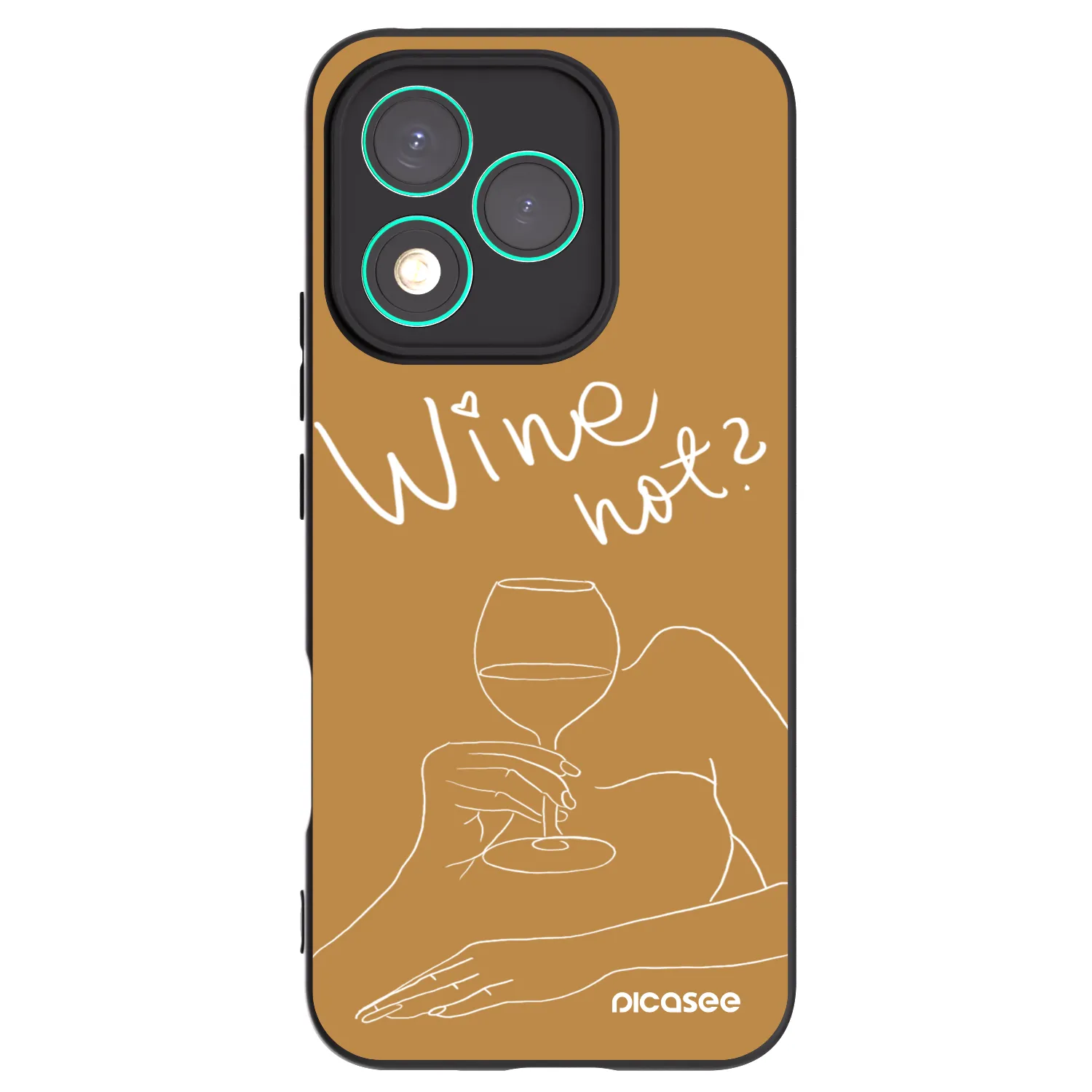Picasee silikonový černý obal pro Honor 400 Lite 5G - Wine not