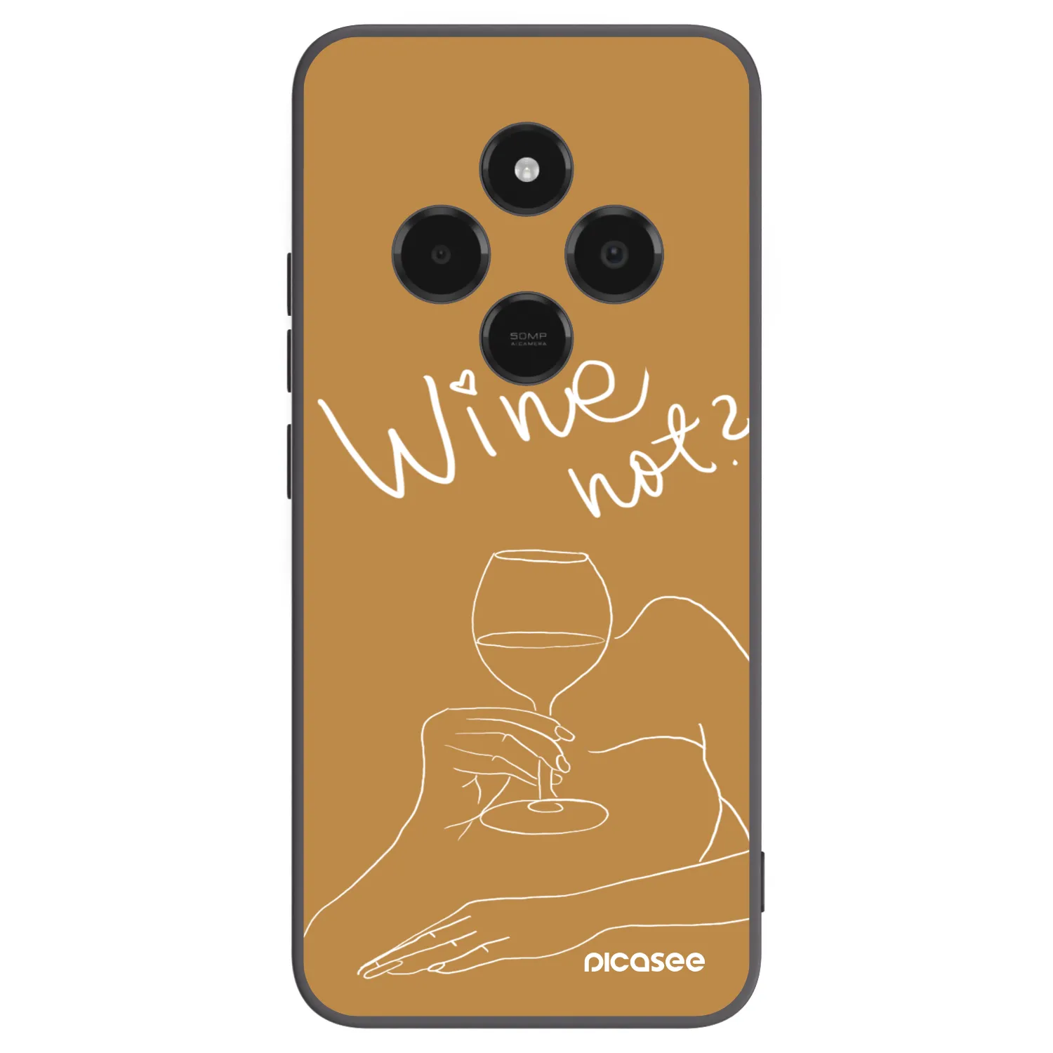 Picasee silikonový černý obal pro Xiaomi Poco C75 - Wine not