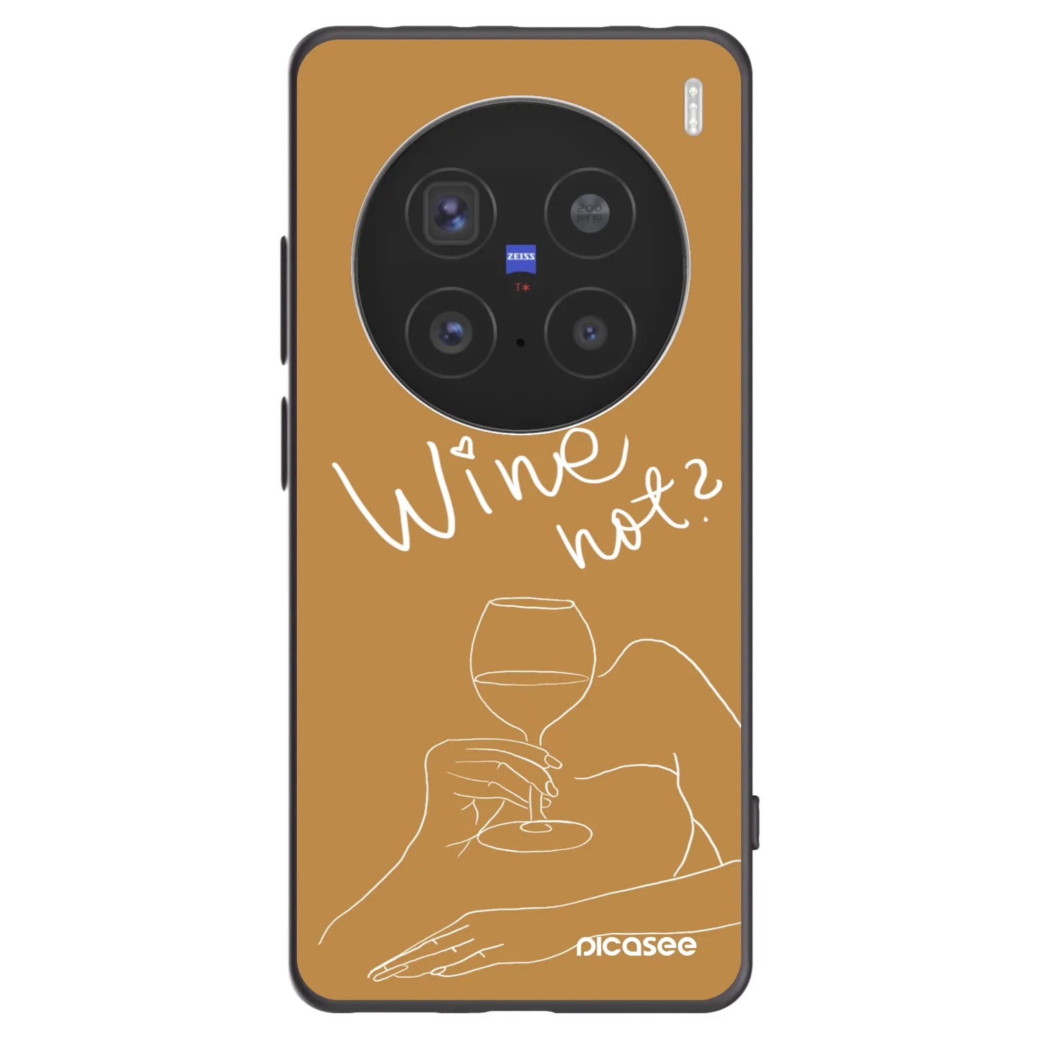 Picasee silikonový černý obal pro Vivo X200 Pro - Wine not