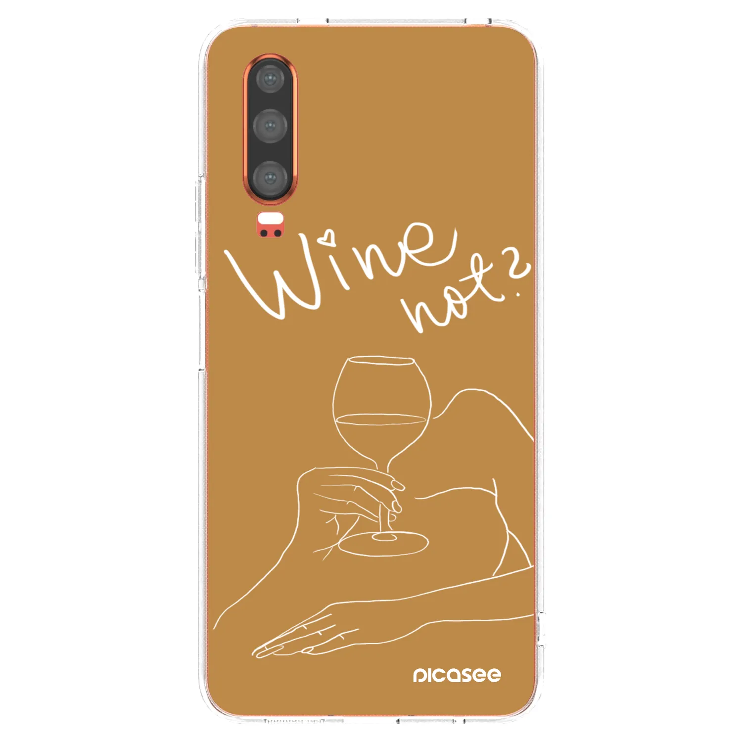 Picasee silikonový průhledný obal pro Huawei P30 - Wine not