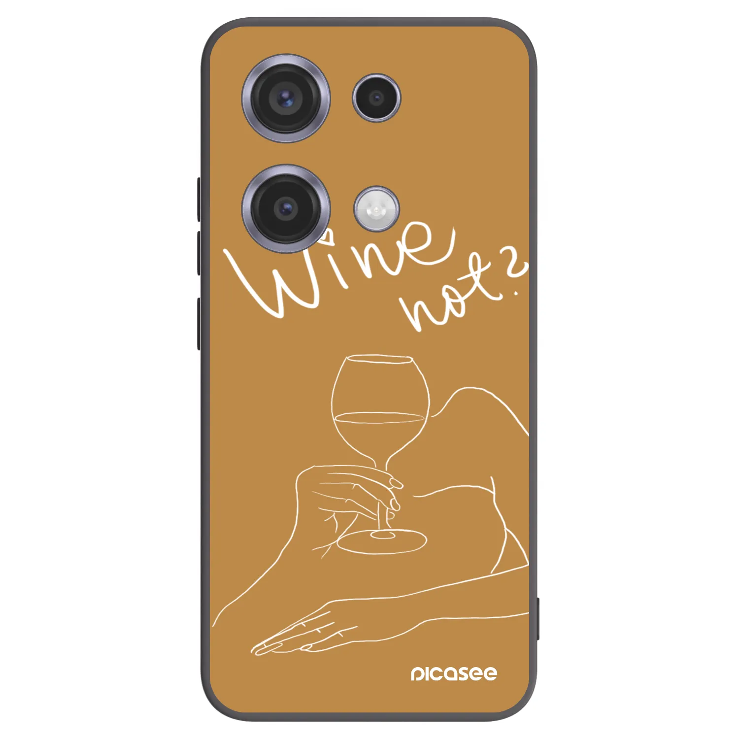 Picasee silikonový černý obal pro Xiaomi Redmi Note 14S - Wine not
