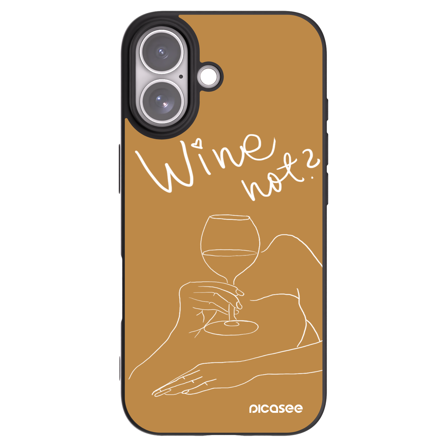Picasee silikonový černý obal pro Apple iPhone 17 - Wine not
