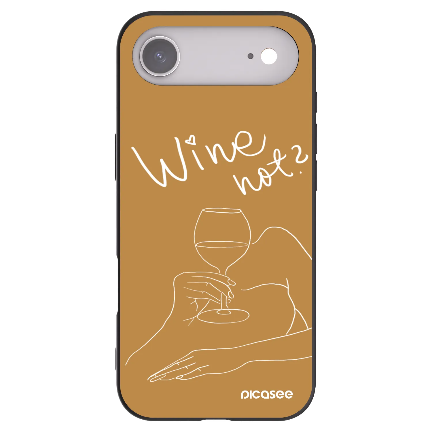 Picasee silikonový černý obal pro Apple iPhone Air - Wine not
