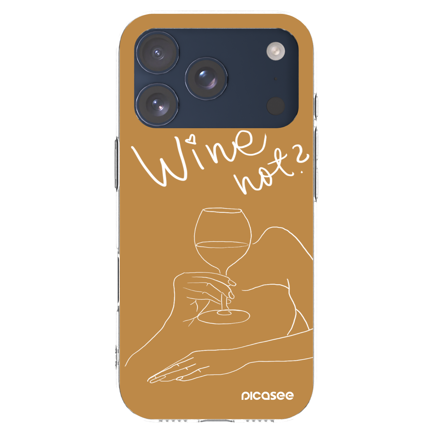 Picasee silikonový průhledný obal pro Apple iPhone 17 Pro - Wine not
