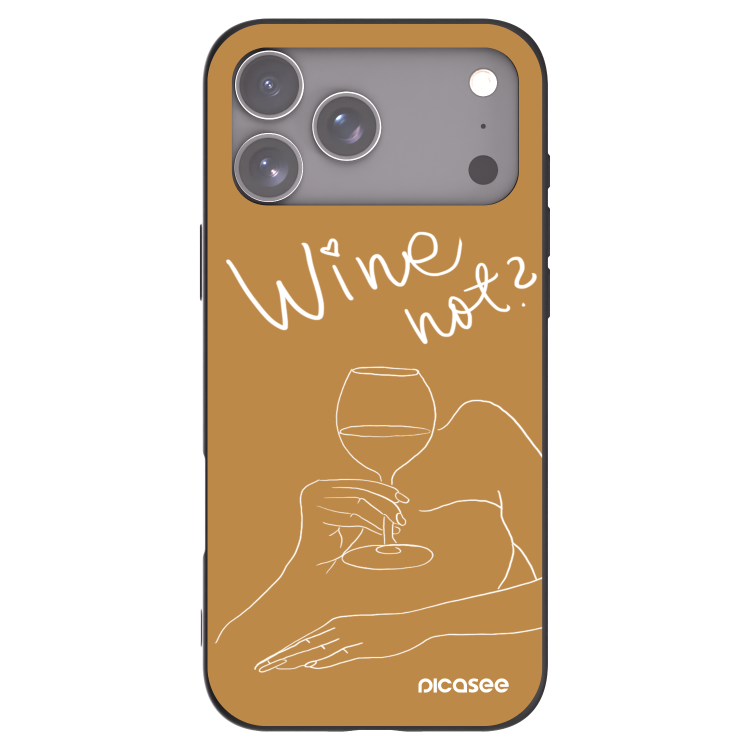 Picasee silikonový černý obal pro Apple iPhone 17 Pro Max - Wine not