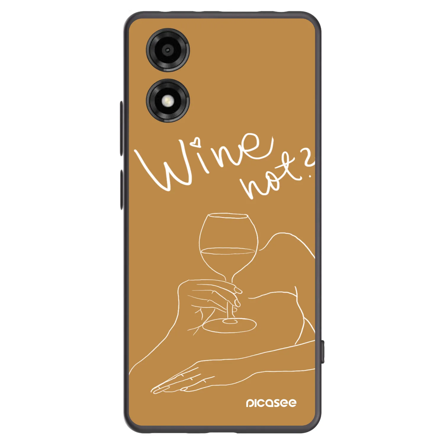 Picasee silikonový černý obal pro Motorola Moto E14 - Wine not