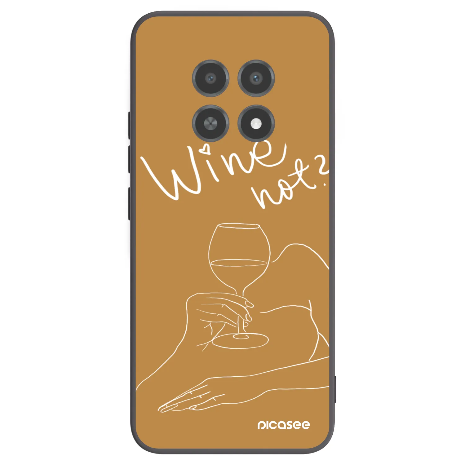 Picasee silikonový černý obal pro Realme 12X - Wine not