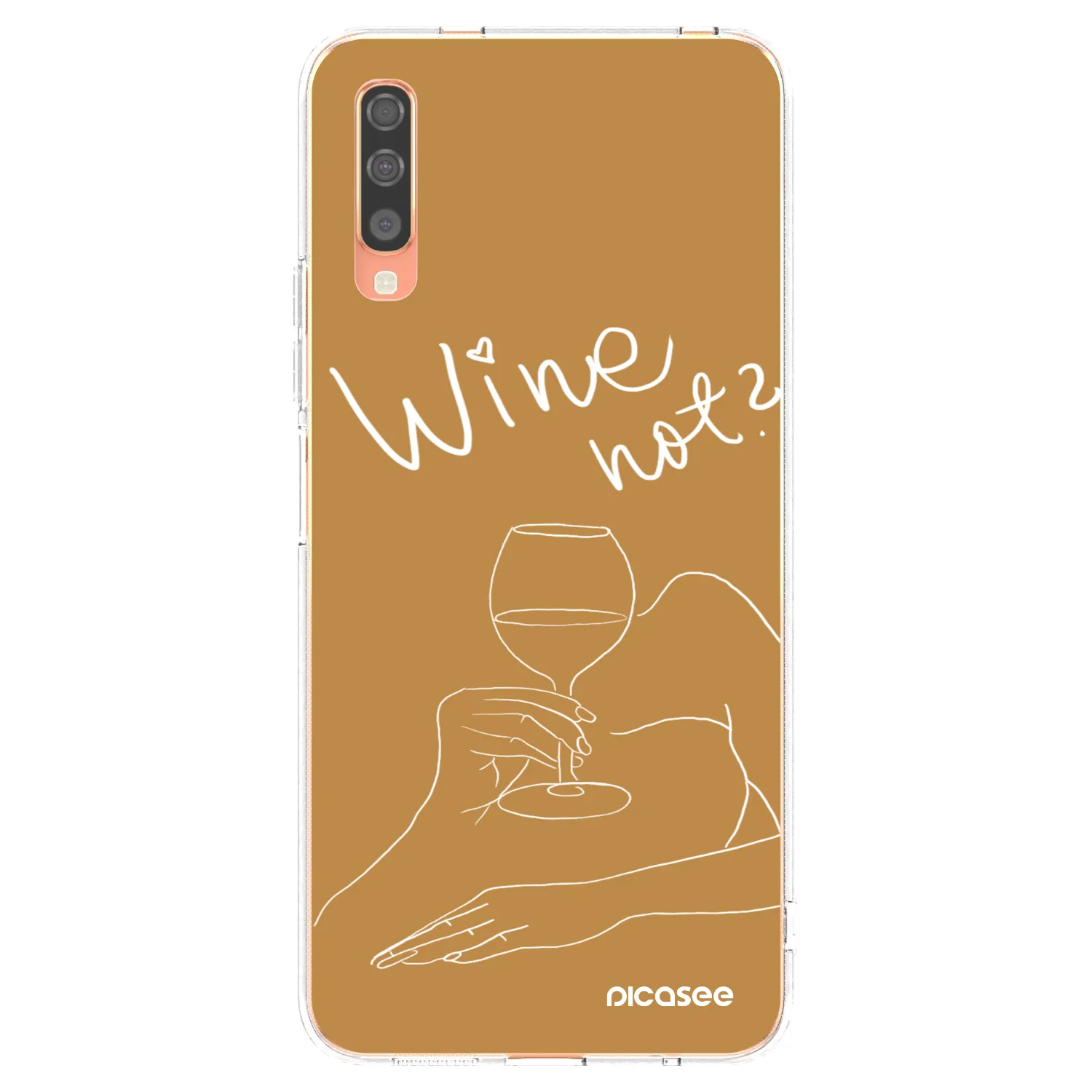 Picasee silikonový průhledný obal pro Samsung Galaxy A70 A705F - Wine not