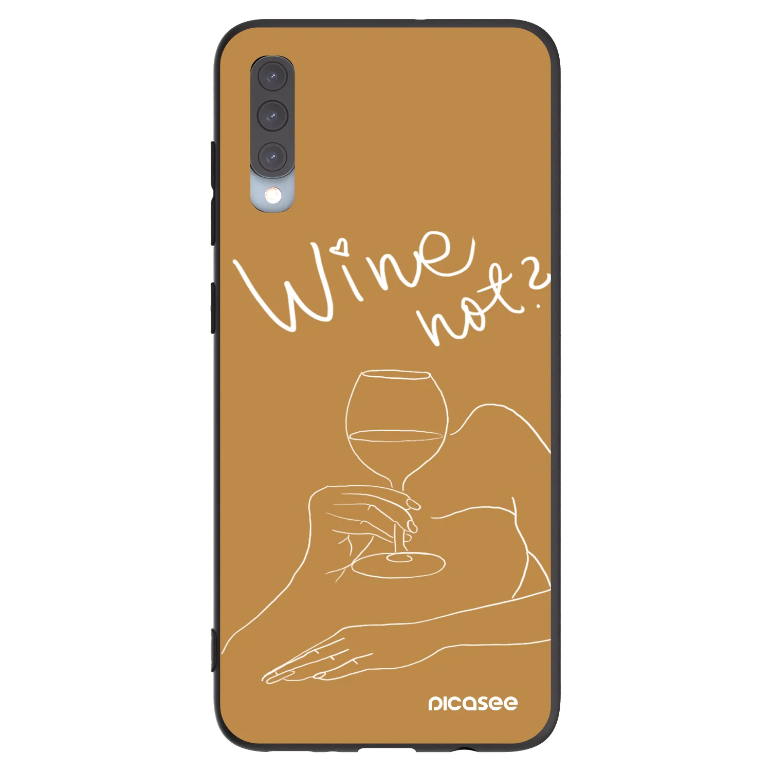 Picasee silikonový černý obal pro Samsung Galaxy A70 A705F - Wine not