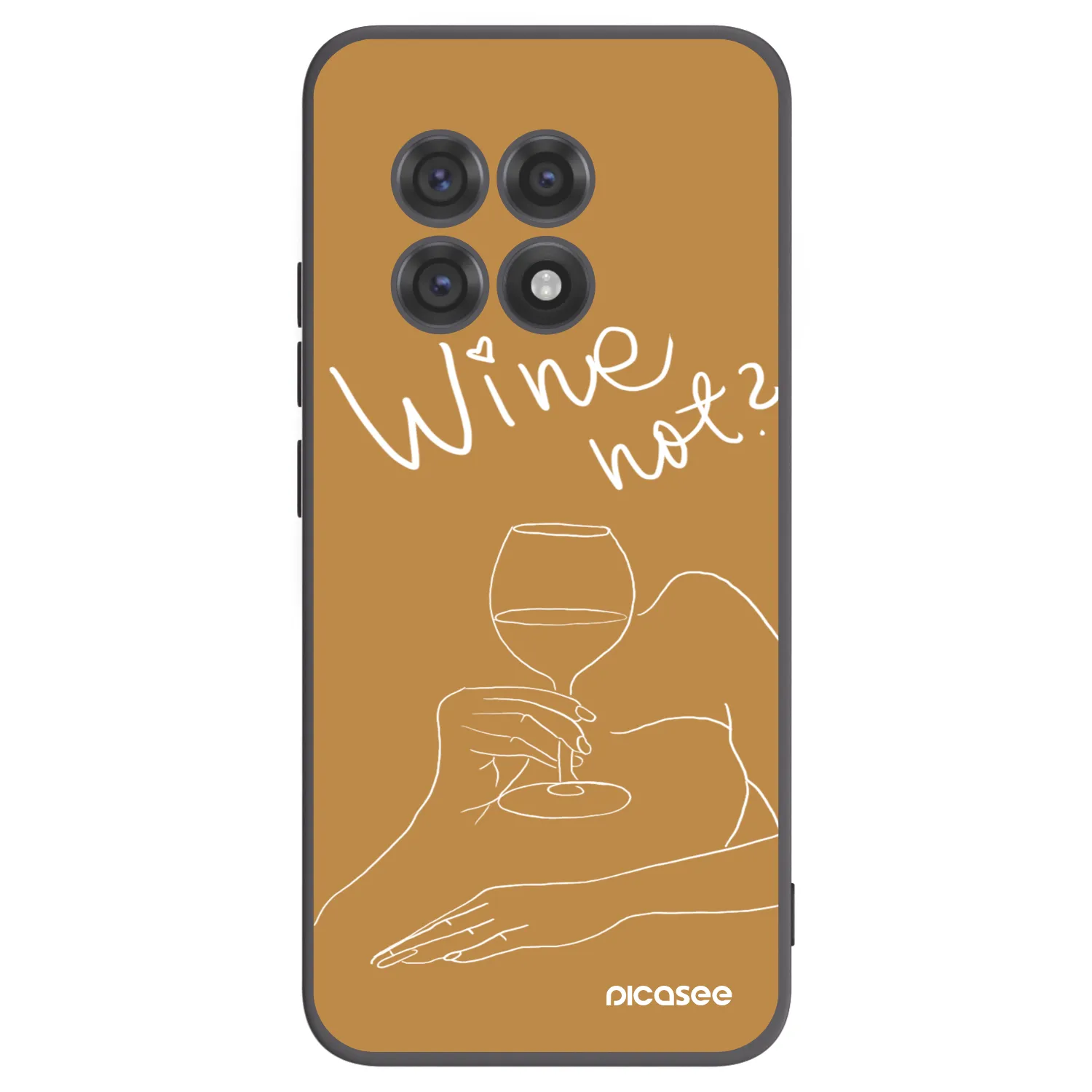 Picasee silikonový černý obal pro OnePlus 13R 5G - Wine not