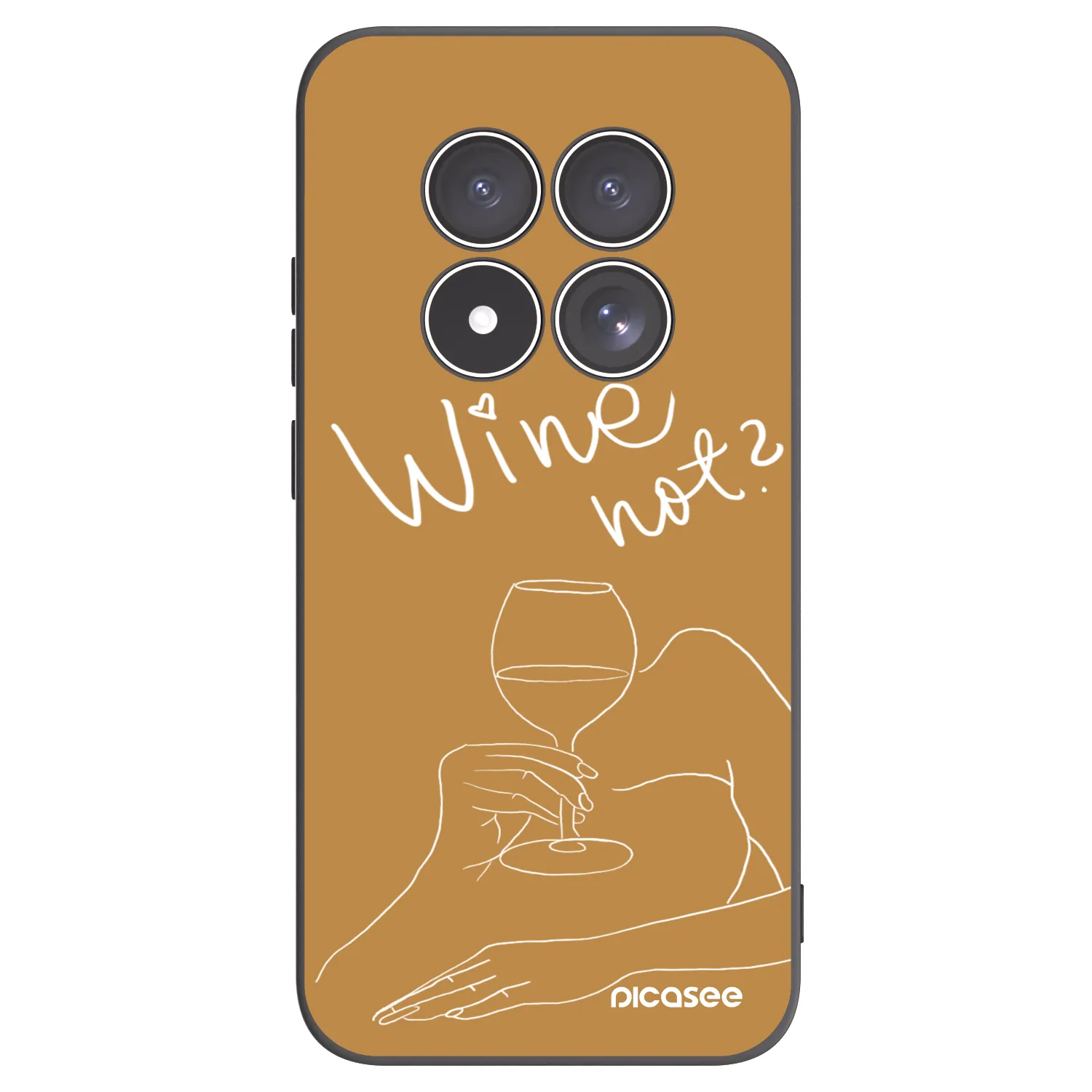 Picasee silikonový černý obal pro Xiaomi Redmi Note 15 Pro 4G - Wine not