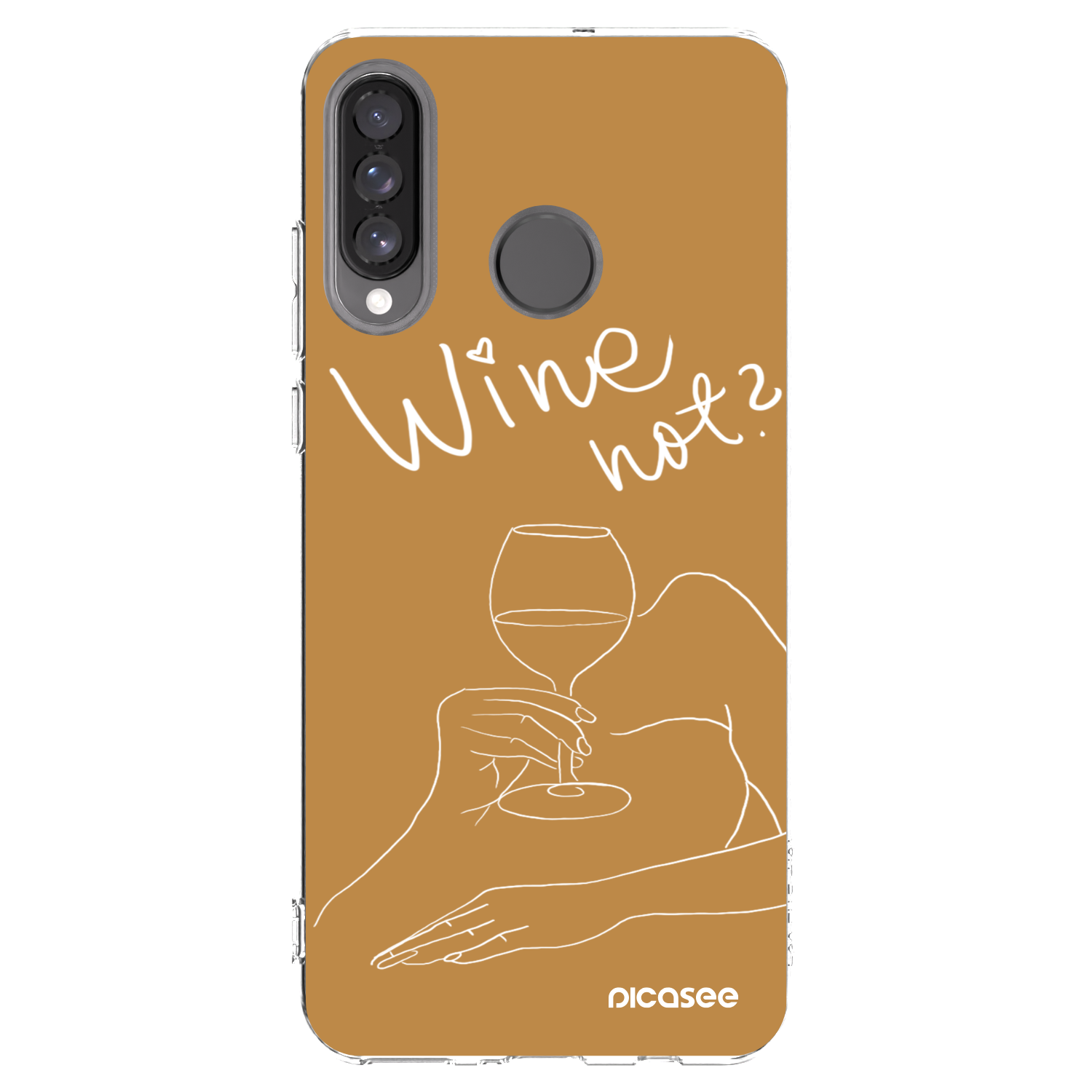 Picasee silikonový průhledný obal pro Huawei P30 Lite - Wine not
