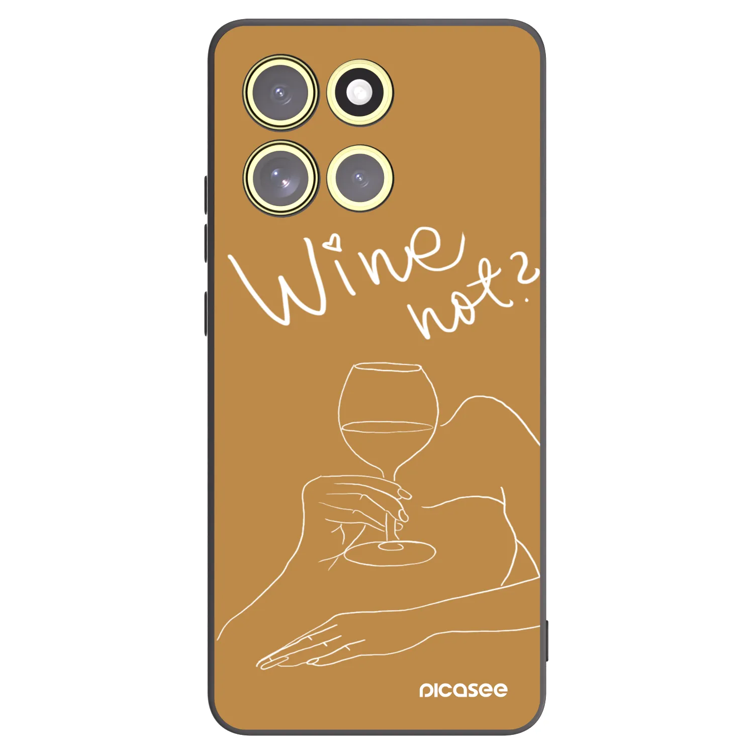 Picasee silikonový černý obal pro Motorola Moto G86 Power 5G - Wine not