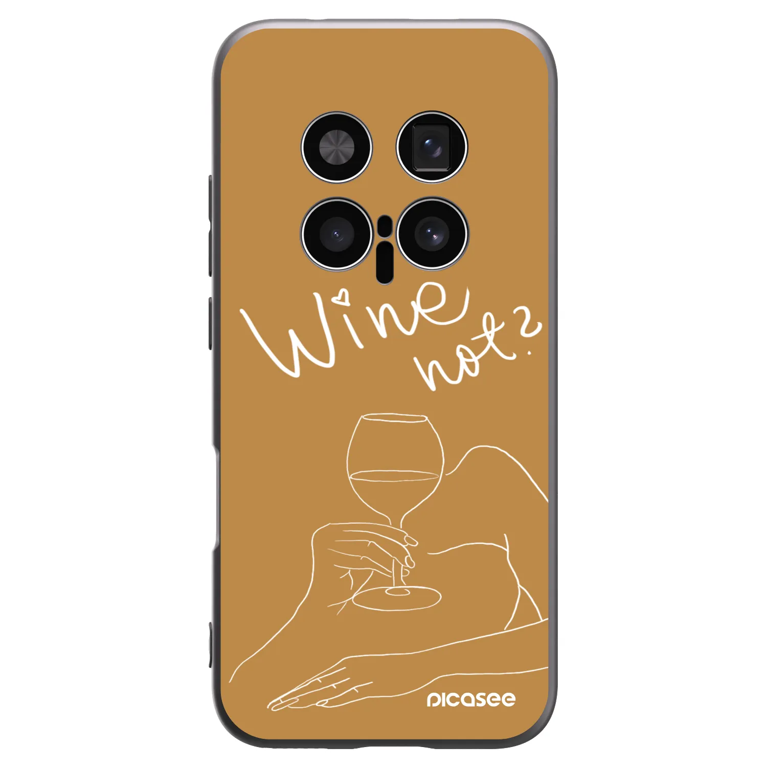 Picasee silikonový černý obal pro Honor Magic8 Pro 5G - Wine not