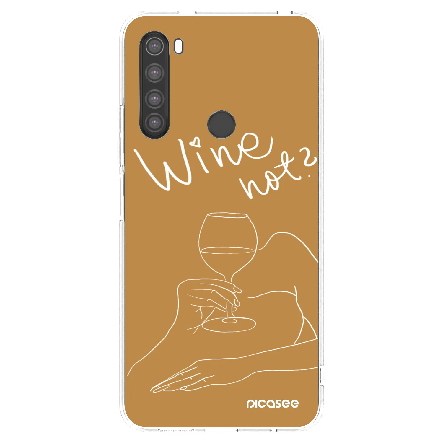 Picasee silikonový průhledný obal pro Xiaomi Redmi Note 8 - Wine not