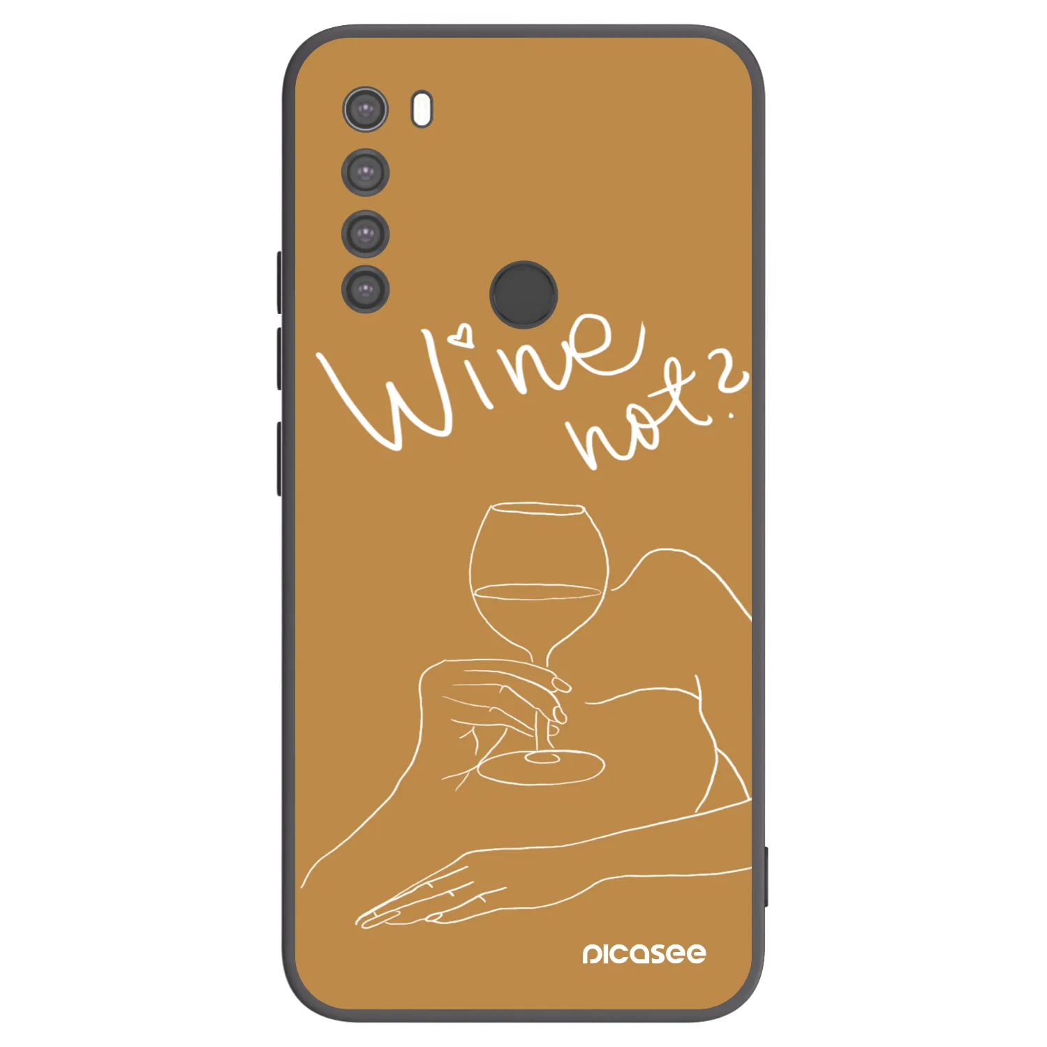 Picasee silikonový černý obal pro Xiaomi Redmi Note 8 - Wine not