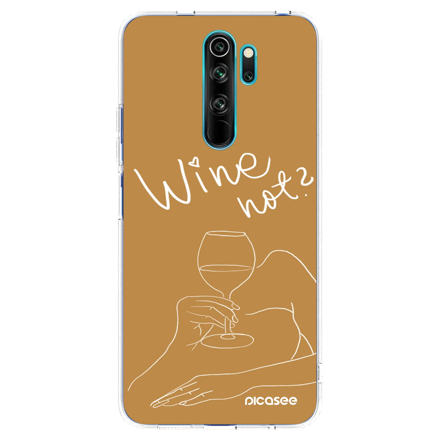 Picasee silikonový průhledný obal pro Xiaomi Redmi Note 8 Pro - Wine not