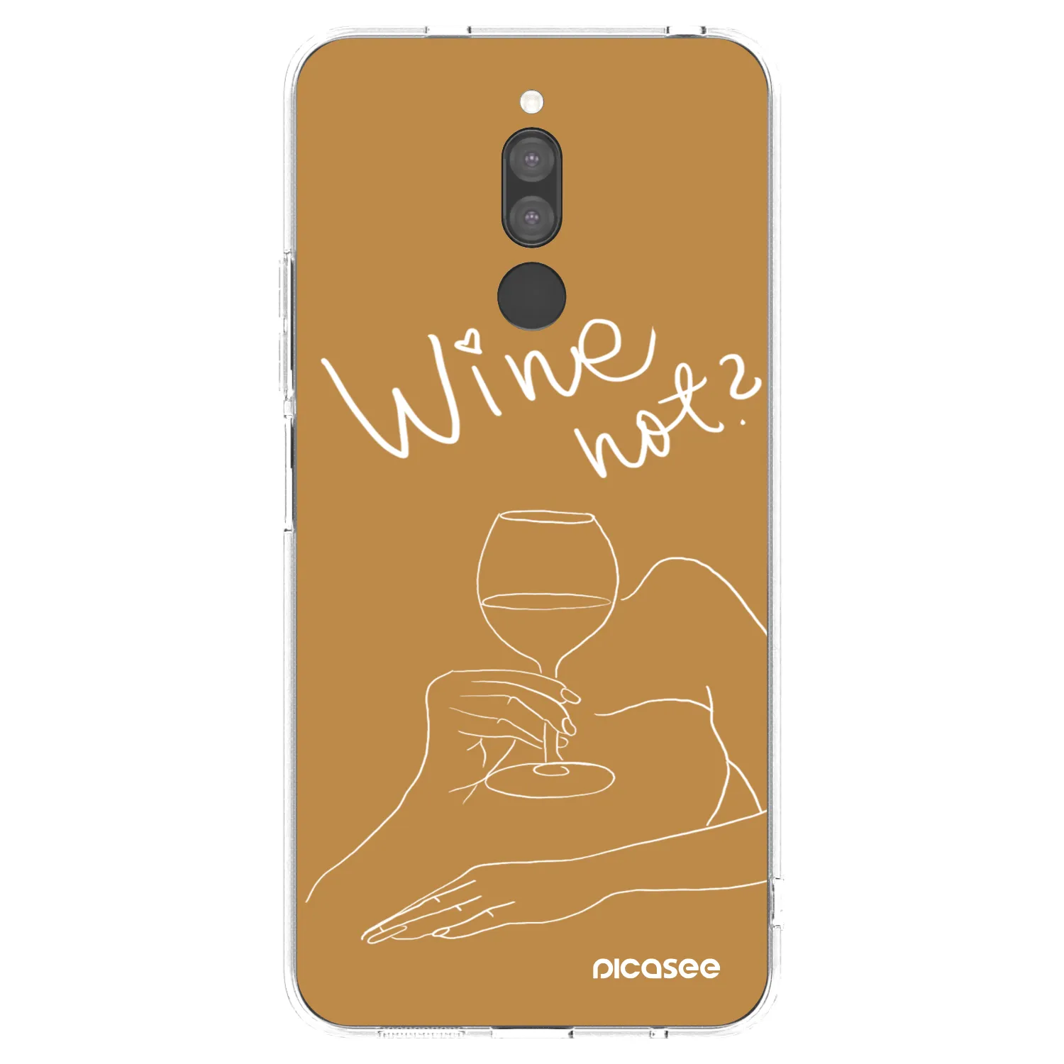 Picasee silikonový průhledný obal pro Xiaomi Redmi 8 - Wine not