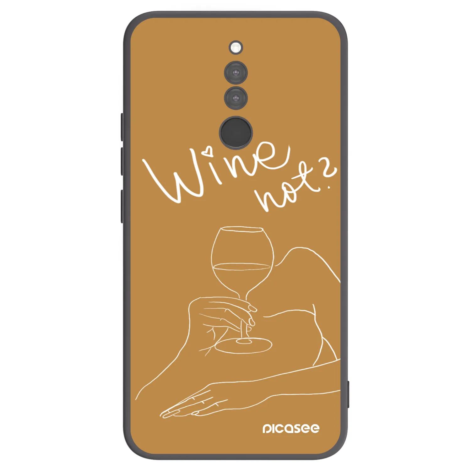 Picasee silikonový černý obal pro Xiaomi Redmi 8 - Wine not