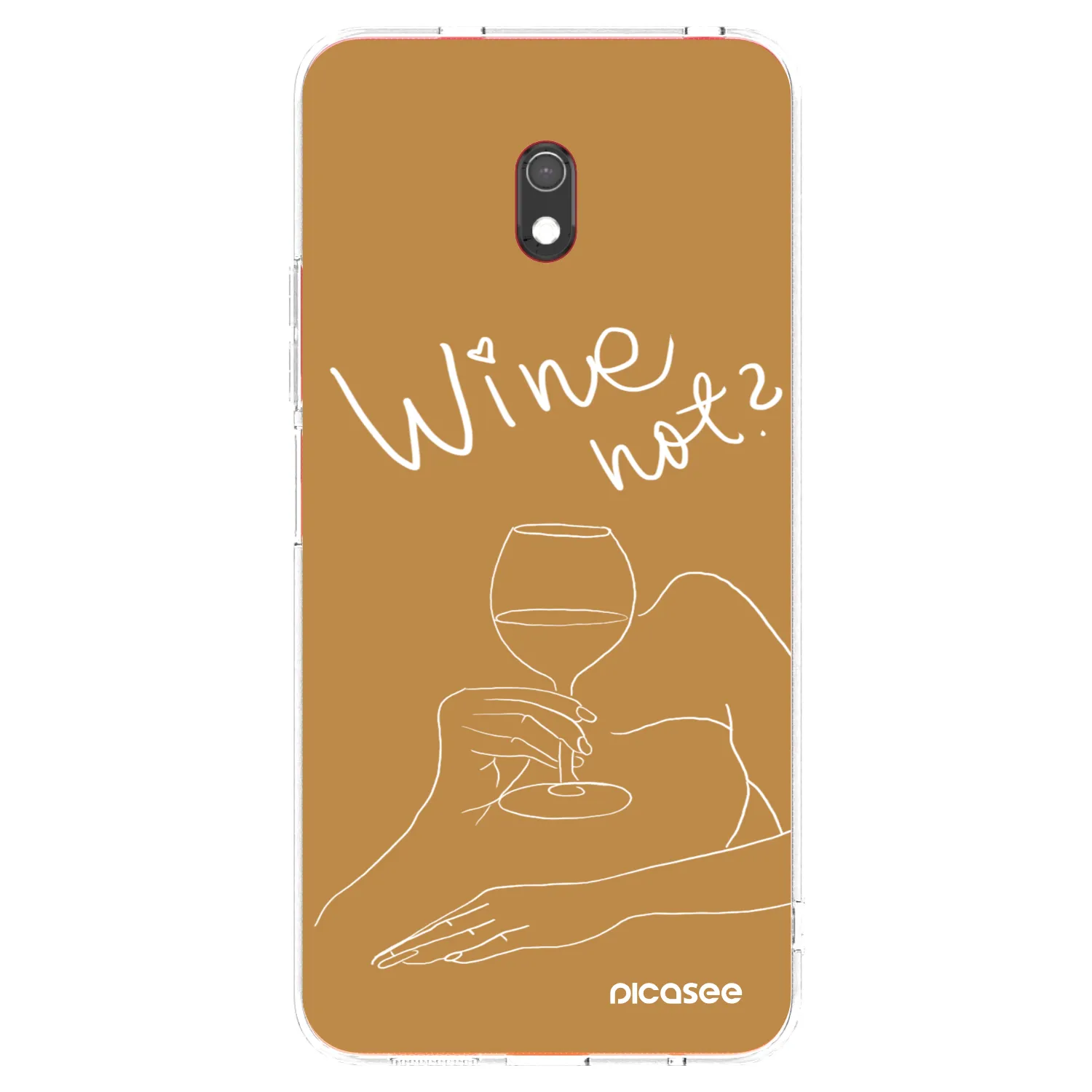 Picasee silikonový průhledný obal pro Xiaomi Redmi 8A - Wine not