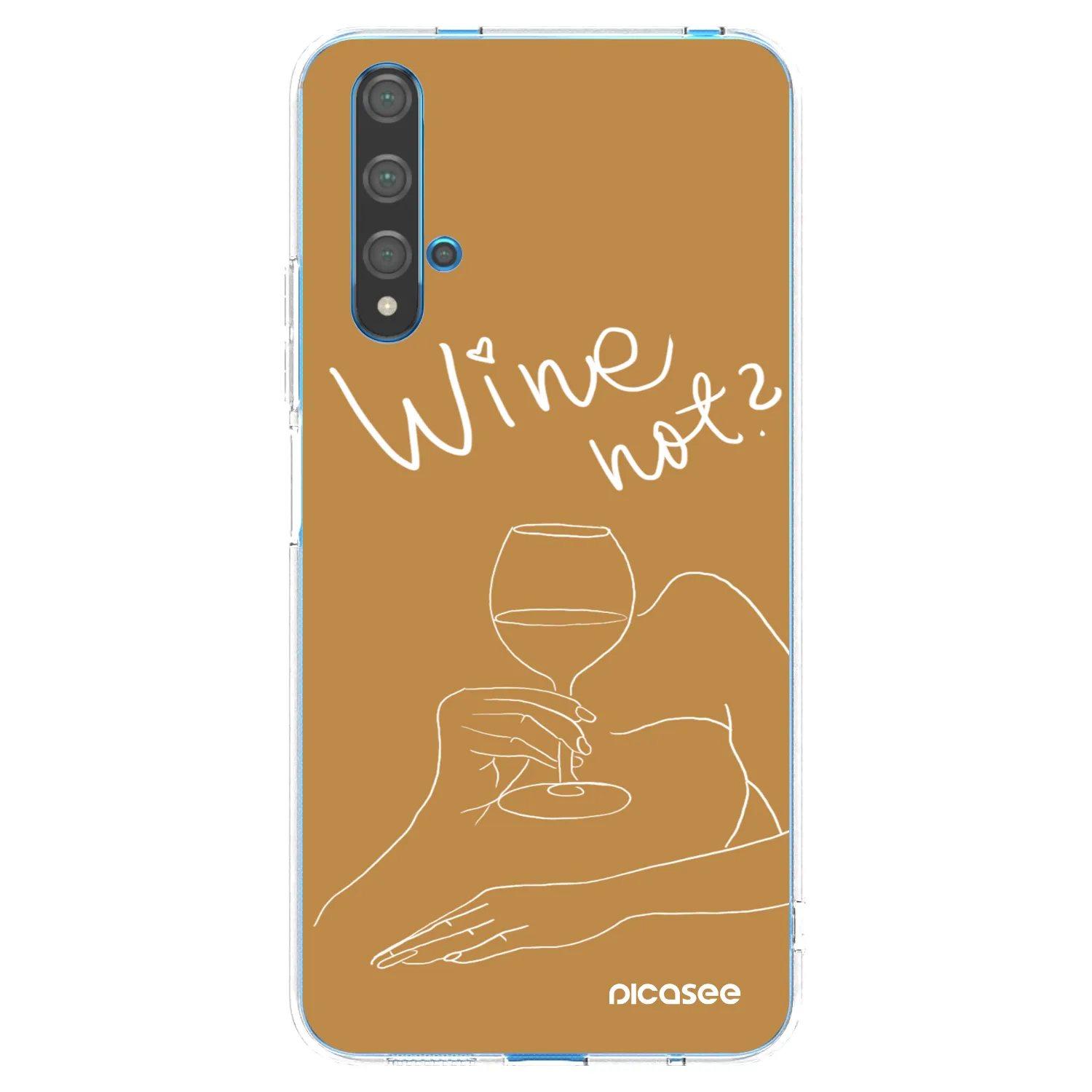 Picasee silikonový průhledný obal pro Huawei Nova 5T - Wine not