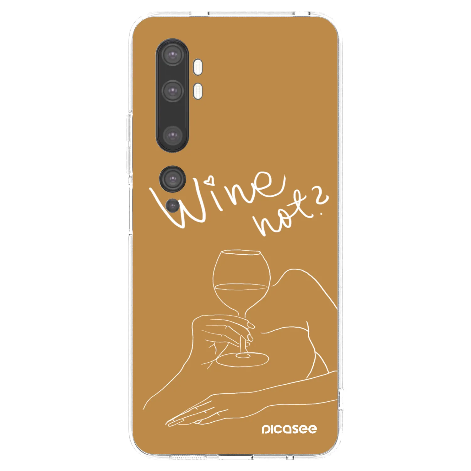 Picasee silikonový průhledný obal pro Xiaomi Mi Note 10 (Pro) - Wine not