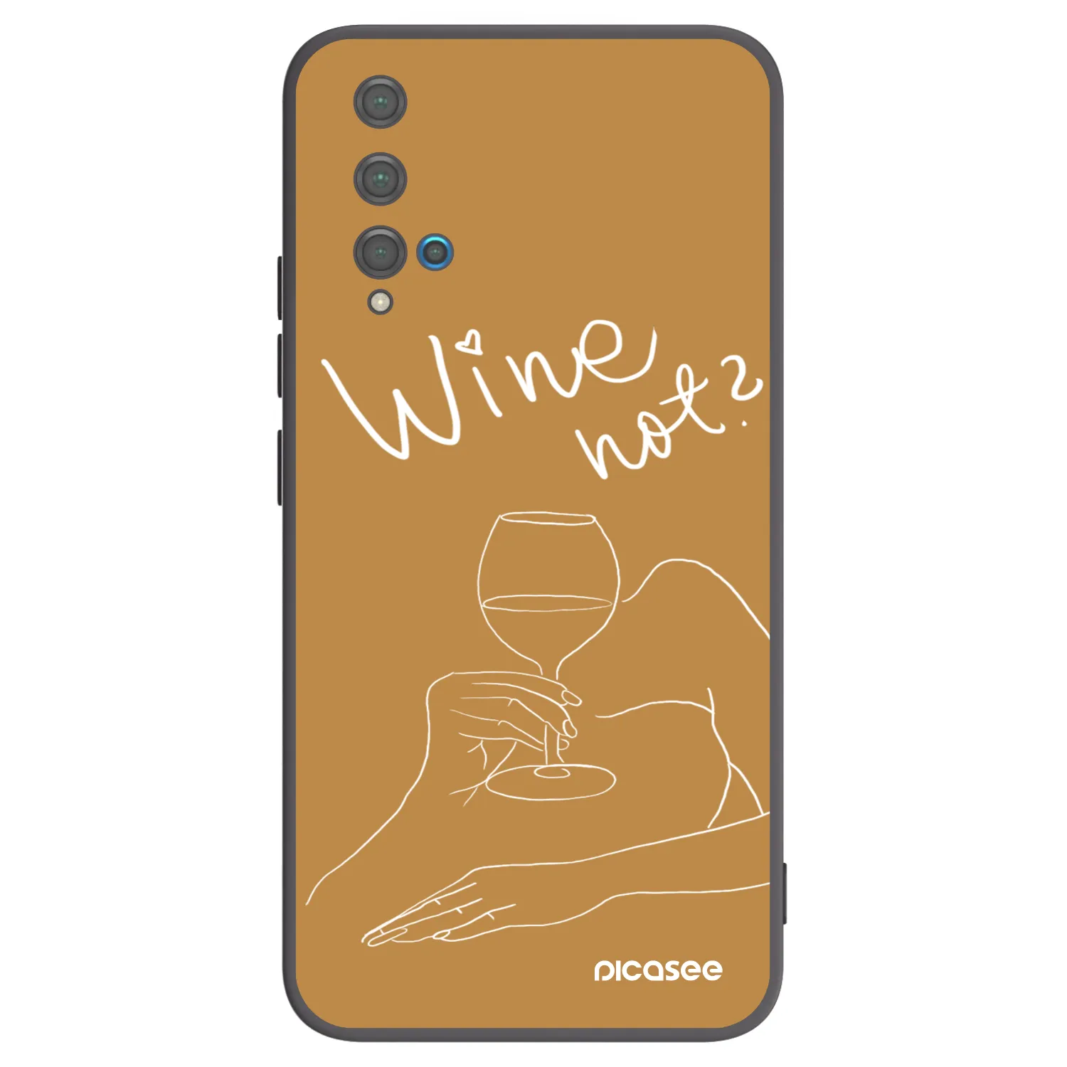 Picasee silikonový černý obal pro Huawei Nova 5T - Wine not