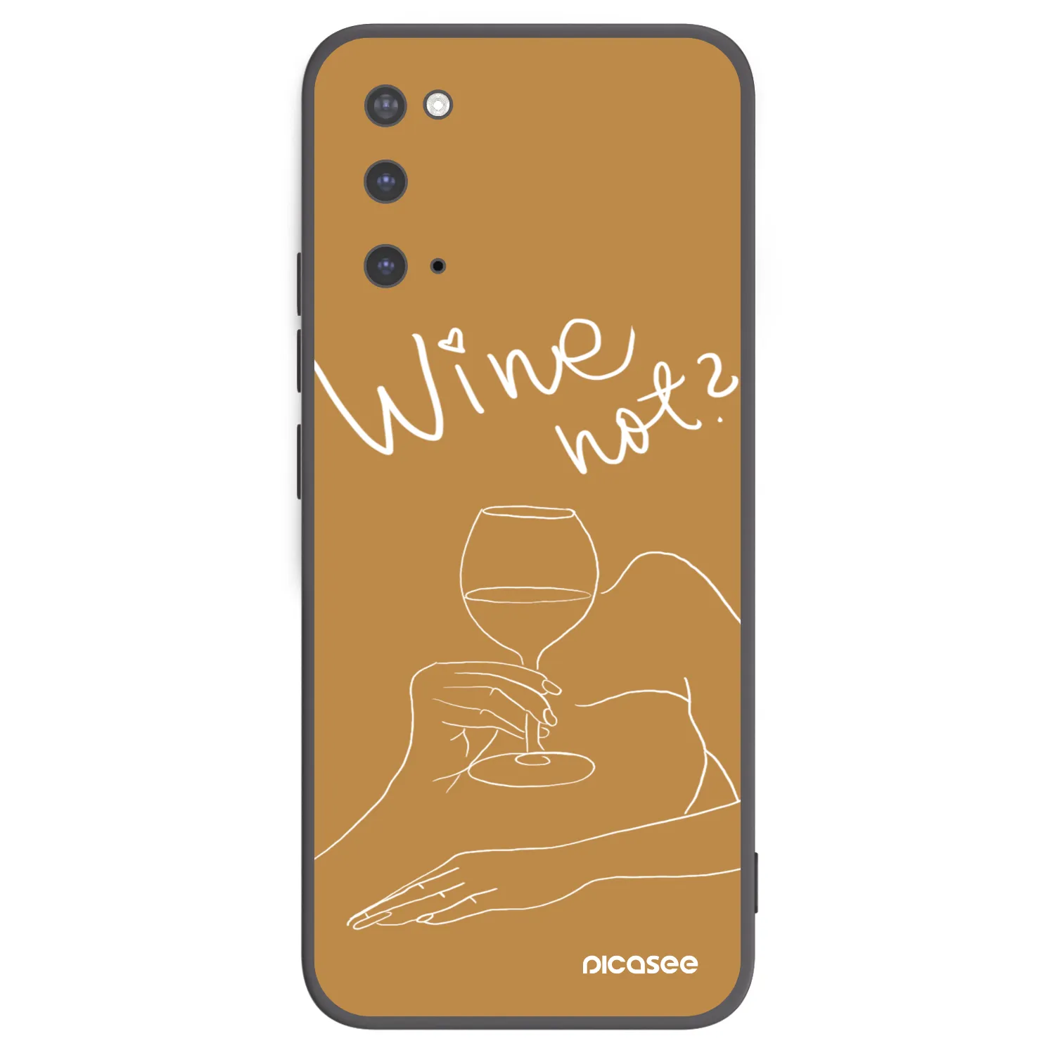 Picasee silikonový černý obal pro Samsung Galaxy S20 G980F - Wine not