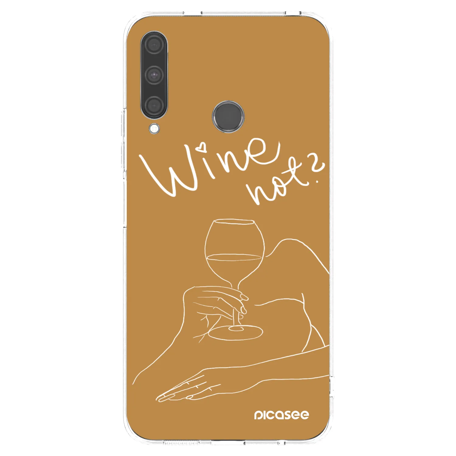 Picasee silikonový průhledný obal pro Huawei P40 Lite E - Wine not