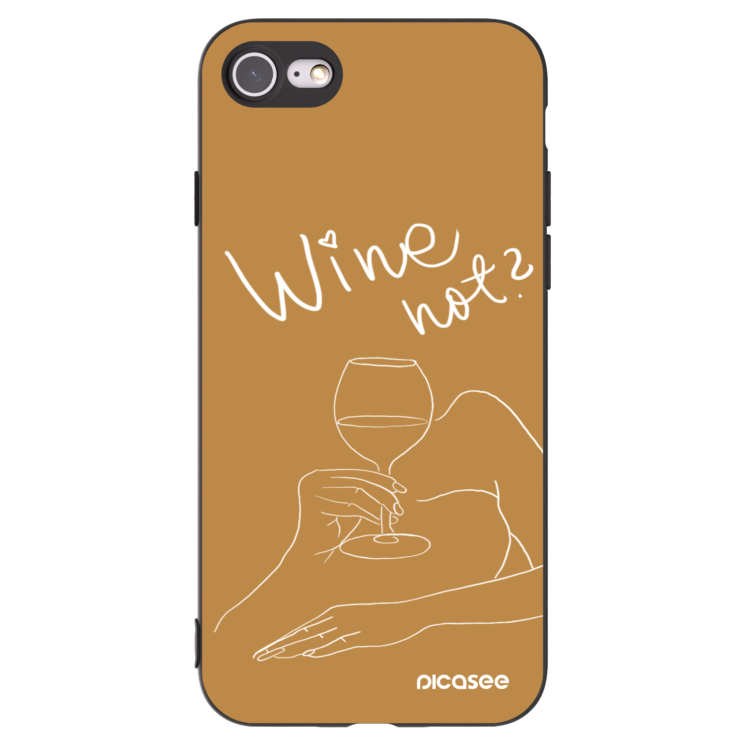 Picasee silikonový černý obal pro Apple iPhone SE 2020 - Wine not