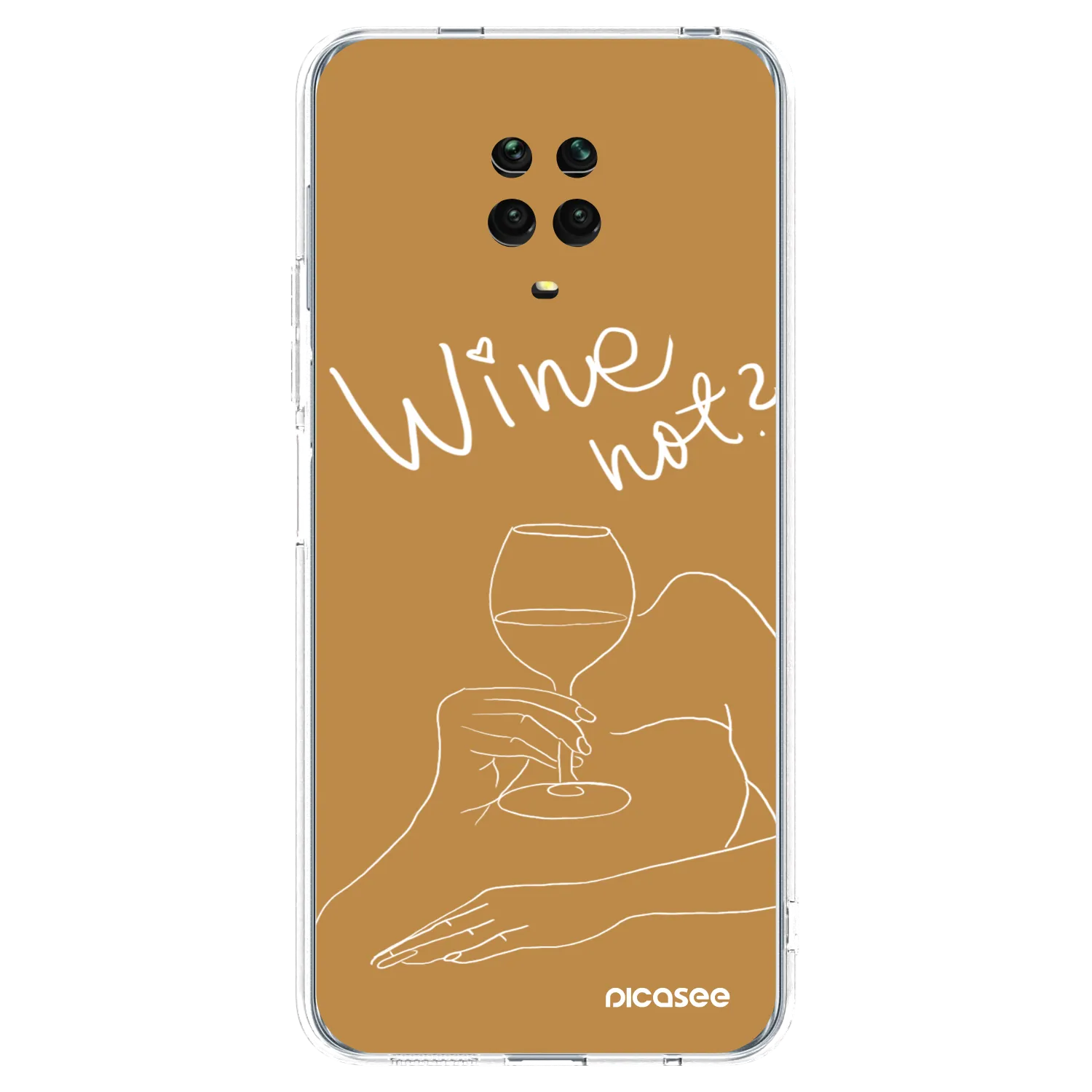 Picasee silikonový průhledný obal pro Xiaomi Redmi Note 9 Pro - Wine not