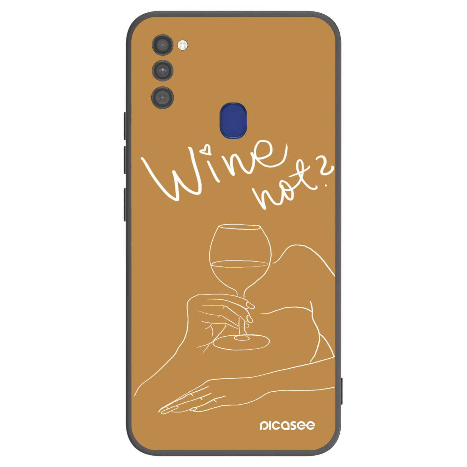 Picasee silikonový černý obal pro Samsung Galaxy M21 M215F - Wine not