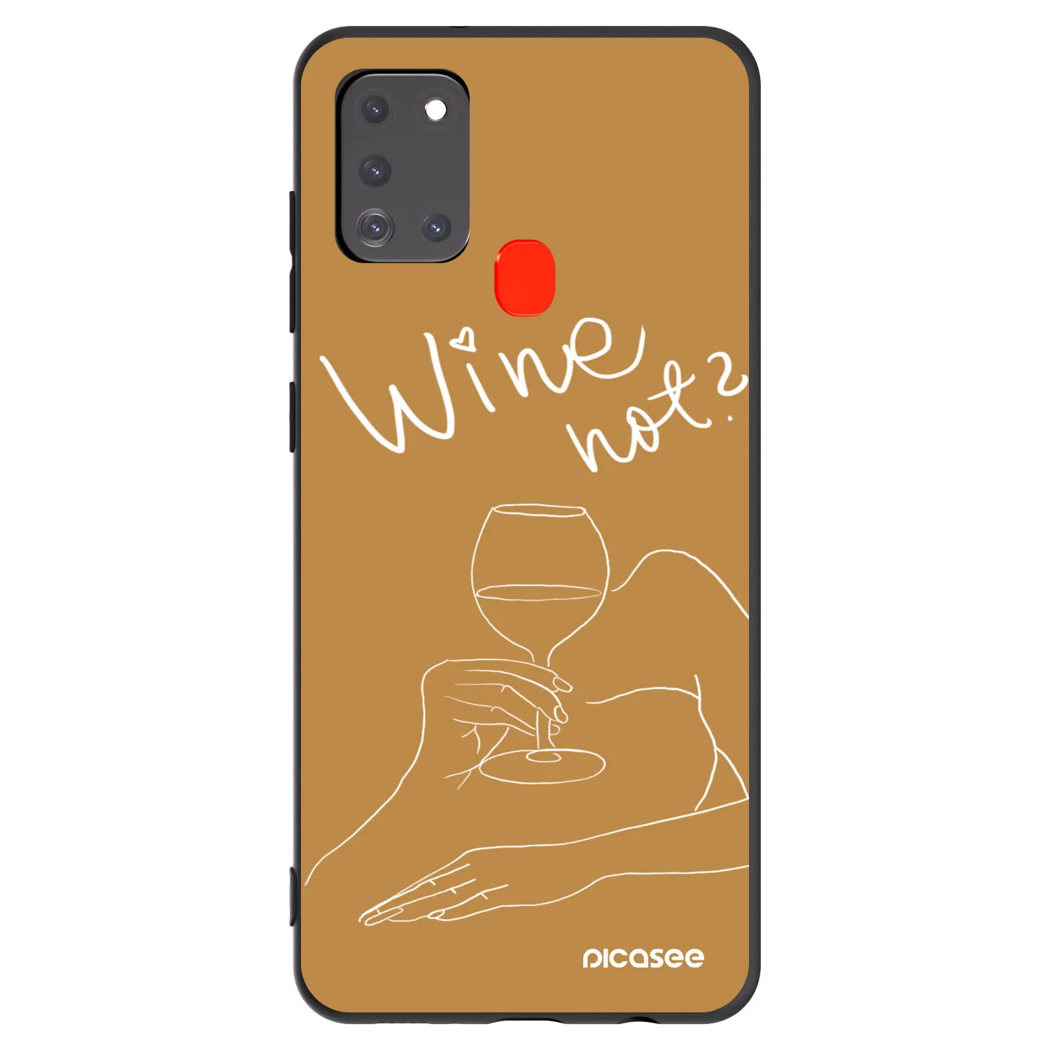Picasee silikonový černý obal pro Samsung Galaxy A21s - Wine not