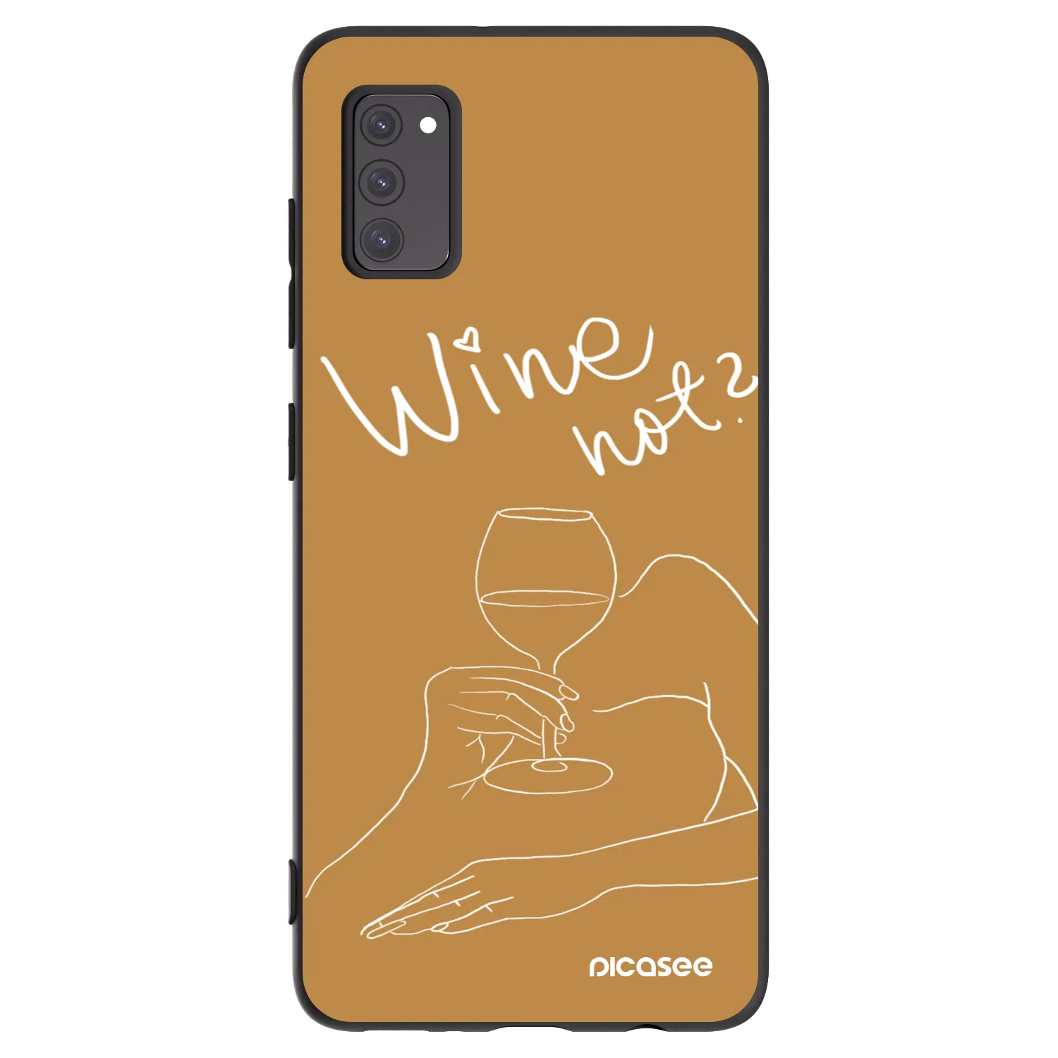 Picasee silikonový černý obal pro Samsung Galaxy A41 A415F - Wine not