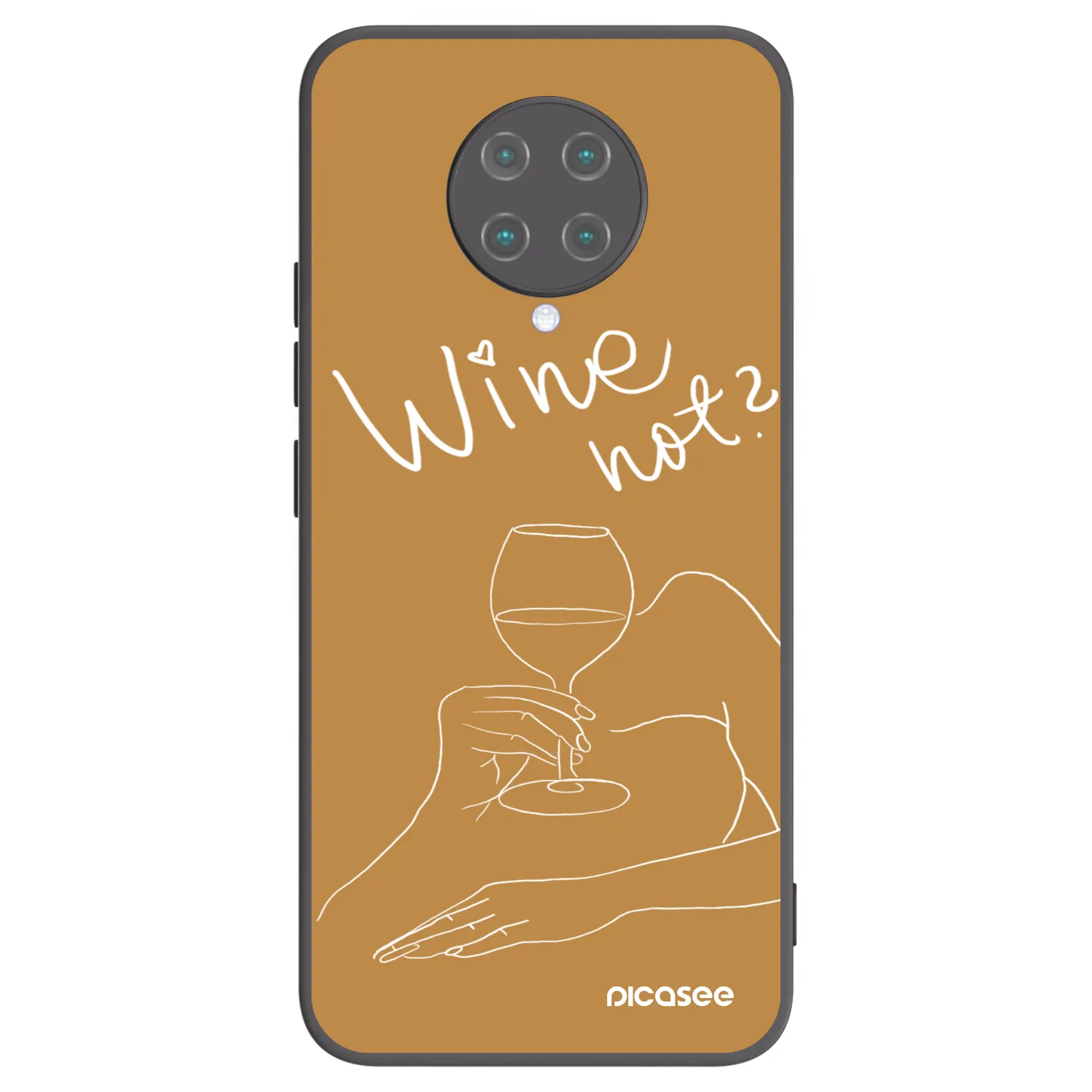 Picasee silikonový černý obal pro Xiaomi Poco F2 Pro - Wine not