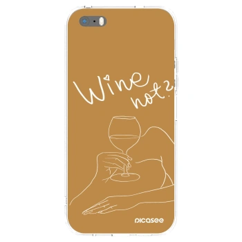Picasee silikonový průhledný obal pro Apple iPhone 5/5S/SE - Wine not
