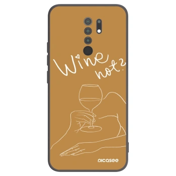 Picasee silikonový černý obal pro Xiaomi Redmi 9 - Wine not
