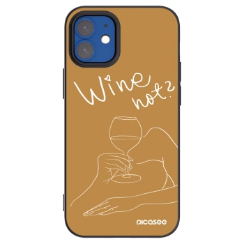 Picasee silikonový černý obal pro Apple iPhone 12 mini - Wine not