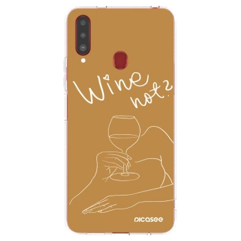 Picasee silikonový průhledný obal pro Samsung Galaxy A20s - Wine not