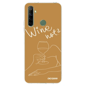 Picasee silikonový průhledný obal pro Realme 6i - Wine not