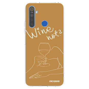 Picasee silikonový průhledný obal pro Realme 5 - Wine not