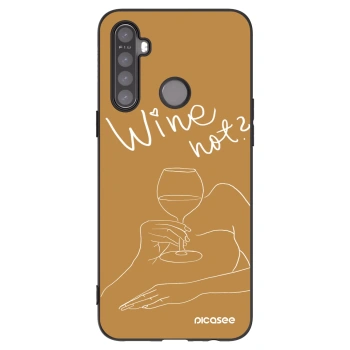 Picasee silikonový černý obal pro Realme 5 - Wine not