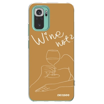 Picasee silikonový průhledný obal pro Xiaomi Redmi Note 10 Pro - Wine not
